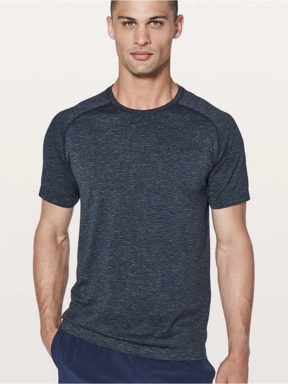 lululemon athletica Metal Vent Tech Navy Heather Short-Sleeve Tee